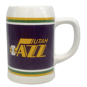 Utah Jazz Ceramic Mug Beer Stein Tankard Licensed NBA 90s Papel 20 Ounce Retro